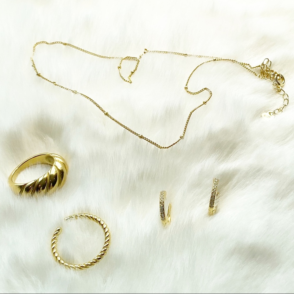 NEW Silver + 18kt Gold Jewelry Bun…